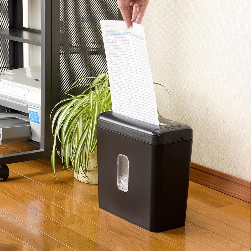 クロスカットシュレッダー(ダストボックス容量8リットル/ブラック)_00-5175_SHR-X205B_OHM(オーム電機)