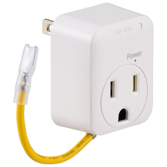 発煙ガードアダプター(1個口/シャッター付/ホワイト)_00-5271_HS-TM1EHL3-W_OHM(オーム電機)