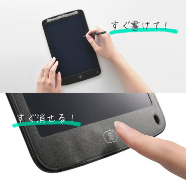 電子メモパッド(10インチ相当/163g/厚さ5mm/CR2025コイン形電池×1個付属/専用スタイラスペン&ペンホルダー付属/背面マグネット/0.7mm細字/ロックスイッチ付き/ブラック)_00-5642_JIM-C10K_OHM(オーム電機)