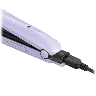 モバイルヘアアイロン(USB給電式/機内持込可/ヴァイオレット)_00-5691_HB-HIUD-V_OHM(オーム電機)