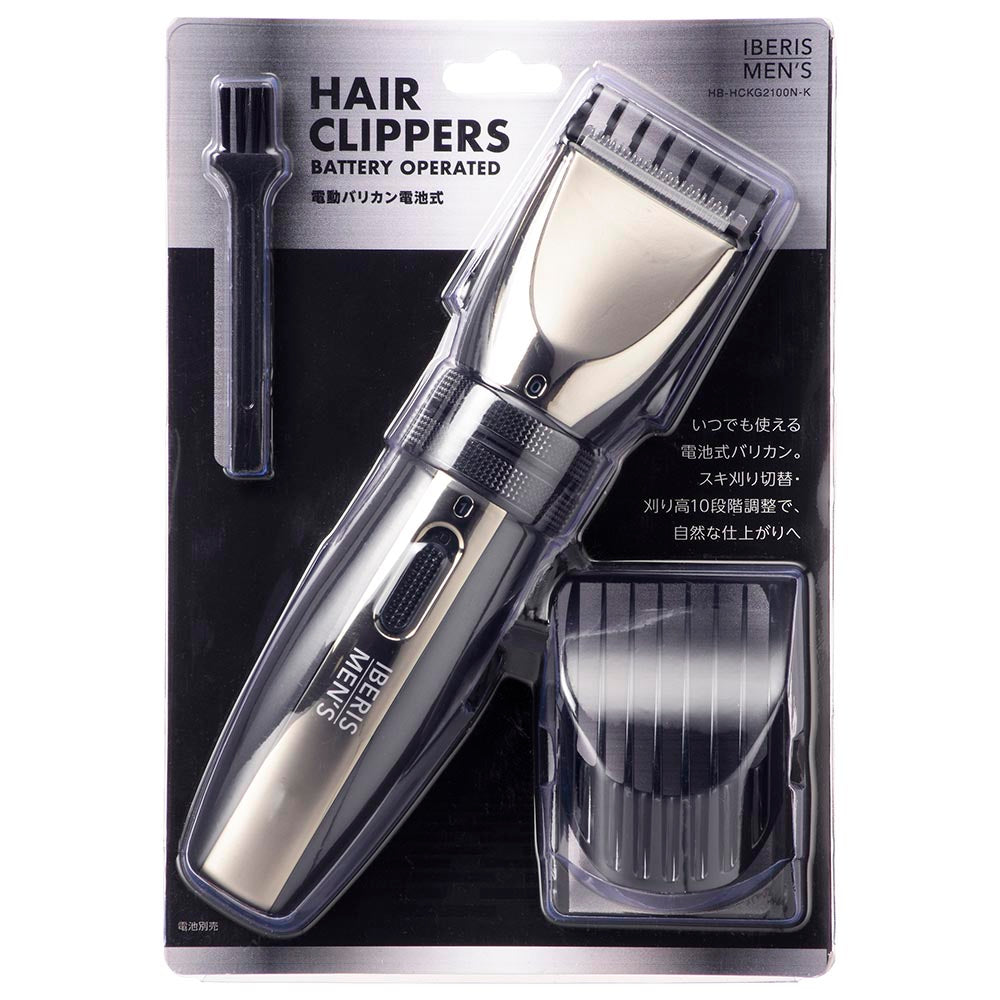 電動バリカン(刈り高調整5段階/単3形×2本使用/連続使用45分/本体質量124g/ブラック)_00-5824_HB-HCKG2100N-K_OHM(オーム電機)