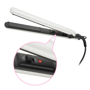 ストレートヘアアイロン(セラミックコーティング仕様/開閉ロック付き/28W/コード長1.8m/ホワイト)_00-5873_HB-HIHS206-W_OHM(オーム電機)