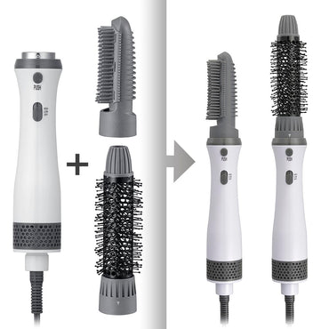 カールドライヤー(静音タイプ62dB/400W/ブラシ2種類付/コード1.8m/ホワイト)_00-5877_HB-HI812W_OHM(オーム電機)