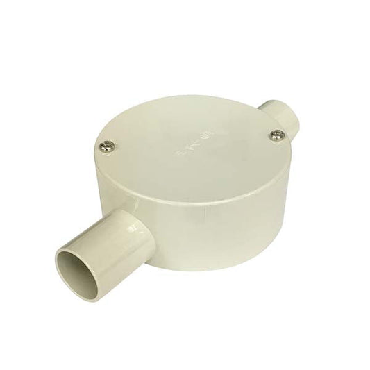 露出用丸形ボックス(16用/2方出/S)_00-9373_PVM16-2SJ_OHM(オーム電機)