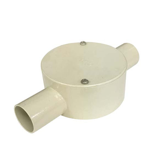 露出用丸形ボックス(22用/2方出/S)_00-9374_PVM22-2SJ_OHM(オーム電機)