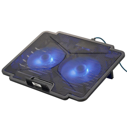 ノートパソコンクーラー(ファン2基搭載/無段階風量調整/11.6~15inchノートPC対応/6段階角度調整)_01-0043_PCーSC01ーK_OHM(オーム電機)