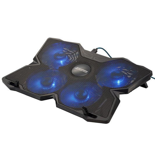 ノートパソコンクーラー(ファン4基搭載/無段階風量調整/11.6~17inchノートPC対応/折りたたみスタンド付)_01-0044_PC-SC02-K_OHM(オーム電機)