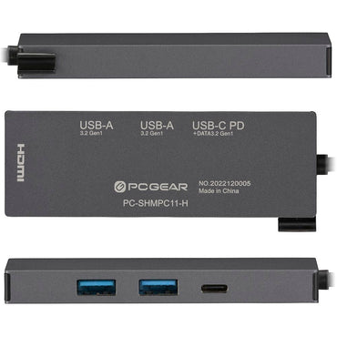 USBハブ Type-Cマルチアダプター(HDMI 1.4×1、USB3.2Gen1×2、USB Type-C×1/30cmケーブル/アルミボディ)_01-3108_PC-SHMPC11-H_OHM(オーム電機)
