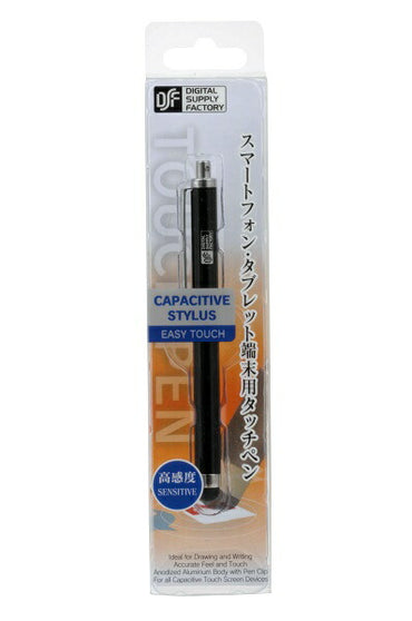 スマートフォン・端末タブレット用タッチペン(シンプル/静電式画面対応/ブラック)_01-3476_SMP-TPLW-1K_OHM(オーム電機)