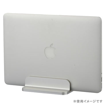 縦置きノートPCスタンド(幅調節10~45mm/質量384g/アルミ合金+シリコン)_01-3624_OA-S04S-S_OHM(オーム電機)