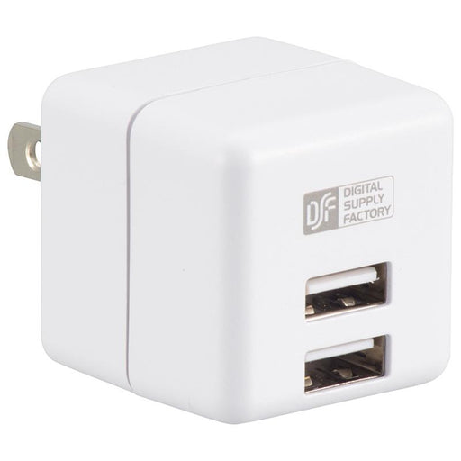 ACアダプター(USB Type-A ポート×2/ホワイト)_01-3784_MAV-ASU24-W_OHM オーム電機