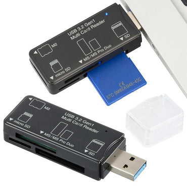【USB Type-Aコネクタ接続】microSDカードリーダー(主要49メディア/USB3.2Gen1/ブラック)_01-3969_PC-SCRWU303ーK_OHM(オーム電機)
