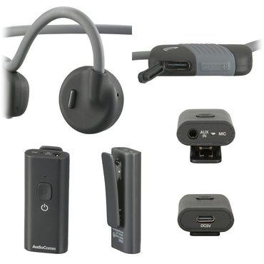 骨伝導イヤホン+集音器(Bluetooth/USB充電式/保護等級IPX6)_03-1700_HP-BC500N_OHM(オーム電機)