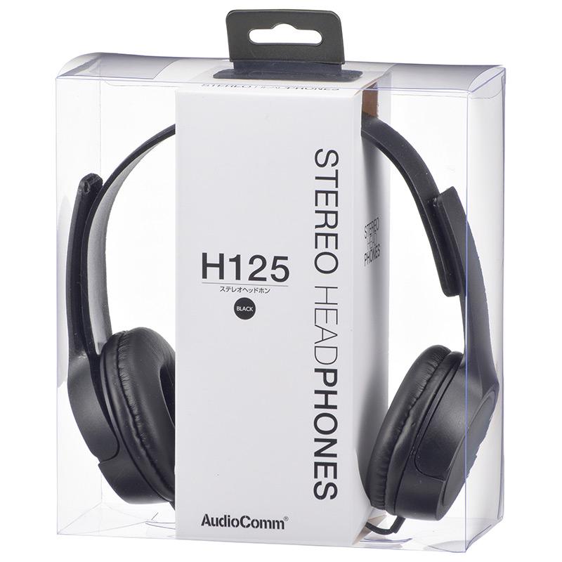 ステレオヘッドホン(ブラック)_03-2281_HP-H125N-K_OHM(オーム電機)