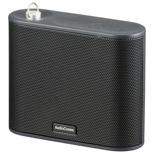 ワイヤレスコンパクトスピーカー(Bluetooth5.0/防水保護IPX6耐水/USB充電式/ブラック)_03-2300_ASP-W200N_OHM(オーム電機)