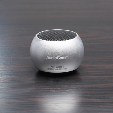 Bluetoothワイヤレスミニスピーカー(アルミボディ/microUSB充電/出力3W/シルバー)_03-2416_ASP-W50N-S_OHM(オーム電機)