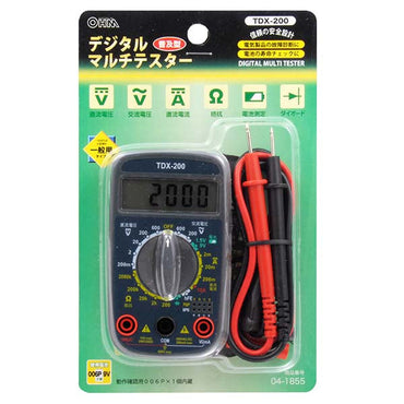 普及型 デジタルマルチテスター_04-1855_TDX-200_OHM(オーム電機)