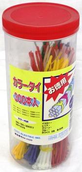 カラータイ(3サイズ/アソート/300本入り)_04-3325_CAS300P_OHM(オーム電機)