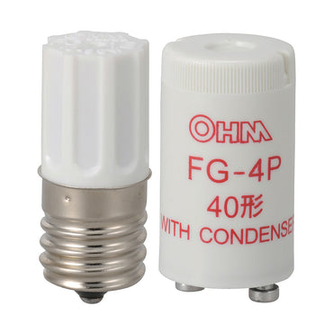 グロー球セット(10~30ワット形/FG-1E + 40ワット形/FG-4P)_04-6686_FG-1E/4P_OHM(オーム電機)