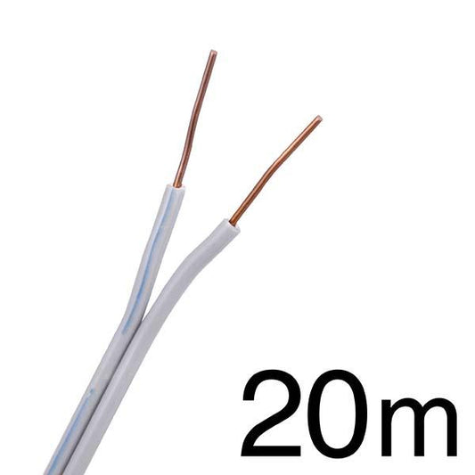 ベル線(20m/白)_04-7487_TIVF-080-20W_OHM(オーム電機)