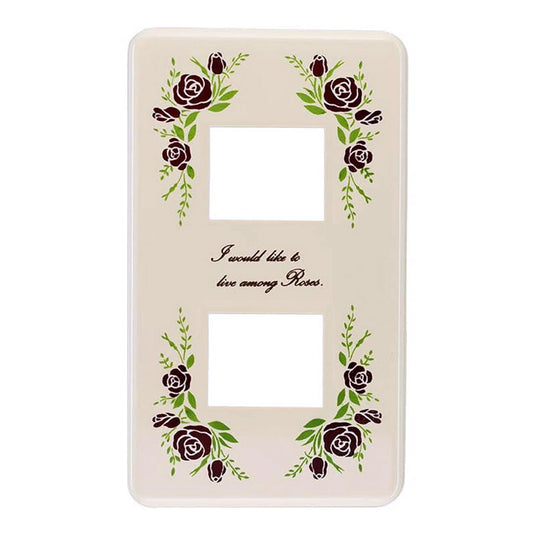 スイッチプレート CUローズ2口用_04-7547_CUR-C-ML-2_OHM(オーム電機)