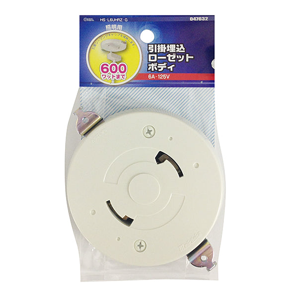 引掛埋込ローゼットボディ_04-7632_HS-L6UHRZ-G_OHM(オーム電機)