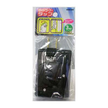サイドコーナータップ 3個口 黒_04-8108_HS-AS315/K-G_OHM(オーム電機)