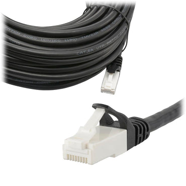 LANケーブル【ツメ折れ防止設計】(カテゴリー6A/高速10Gbps/ストレート/20m/ブラック)_05-1076_PC-N6A200-K_OHM(オーム電機)