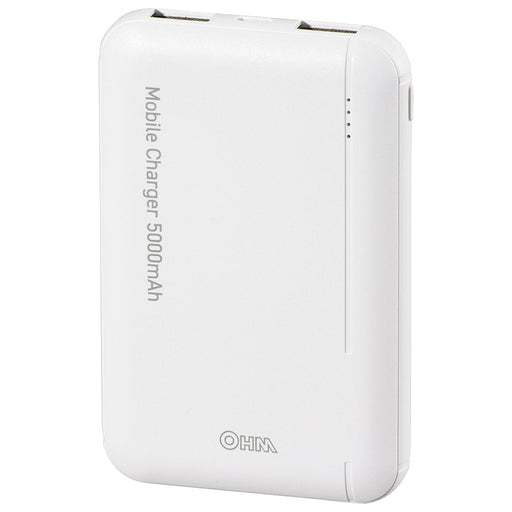 モバイルチャージャー(Type-A×2、Type-C、micro-B/5000mAh/ホワイト)_05-1190_SMP-JV52W_OHM(オーム電機)