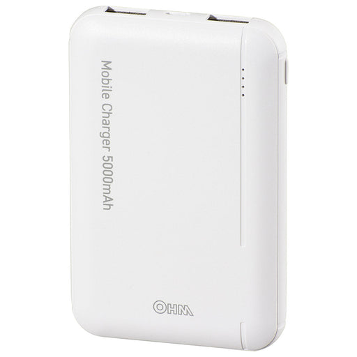 モバイルチャージャー（Type-A×2、Type-C、micro-B/5000mAh/ホワイト）_05-1190_SMP-JV52W_OHM（オーム電機）