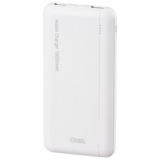 モバイルチャージャー(Type-A×2、Type-C、micro-B/10000mAh/ホワイト)_05-1196_SMP-JV53W_OHM(オーム電機)