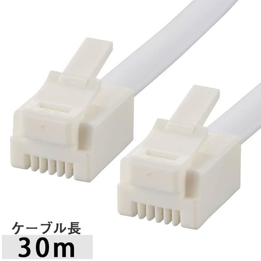モジュラーコード(30m/ホワイト)_05-2610_TEL-C2610W_OHM オーム電機