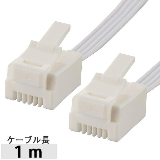 ストロング&スリムコード(1m/ホワイト)_05-2632_TEL-C2632S_OHM(オーム電機)