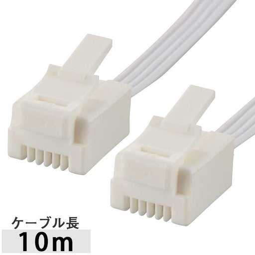 ストロング&スリムコード(10m/ホワイト)_05-2637_TEL-C2637S_OHM オーム電機