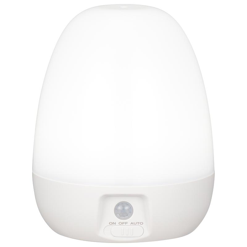 LEDナイトライト(明暗・人感センサー式/単3形×3本使用/80lm/昼白色/ホワイト)_06-0141_NIT-BLA6JE-WN_OHM(オーム電機)
