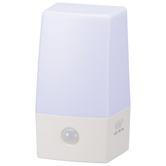 LEDナイトライト(明暗+人感センサー/単3形×6本使用/昼白色/210 lm/IPX4防水)_06-0142_NIT-BLA6JSL-WN_OHM(オーム電機)