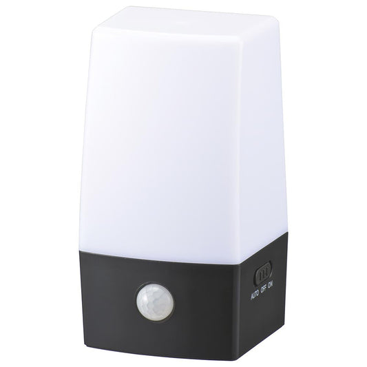 LEDポーチライト(210Lm/明暗+人感センサー/昼白色/防水仕様IPX4/単3形×6本使用)_06-0853_LS-B200JS-3_OHM(オーム電機)