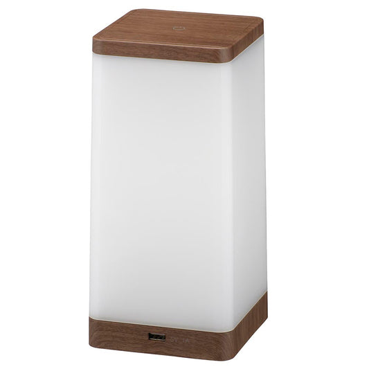 LEDタッチライト(3段階調光/電球色/400 lm/USBポート付/木目調)_06-0856_TT-Y32TUSB-TL_OHM(オーム電機)