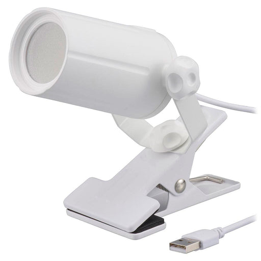 LEDクリップライト(USB電源/300lm/5W/昼白色/USBケーブル1.5m/ホワイト)_06-0909_LTC-LC08U-WN_OHM(オーム電機)