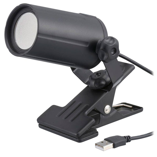 LEDクリップライト(USB電源/300lm/5W/昼白色/USBケーブル1.5m/ブラック)_06-0910_LTC-LC08U-KN_OHM(オーム電機)