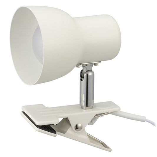 LEDクリップライト(520lm/5.2W/白色LED/スチール/電源コード1.7m/ホワイト)_06-1645_LTC-L2D5AK-W_OHM(オーム電機)