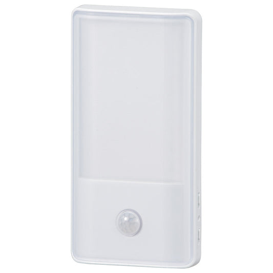 LEDナイトライト(明暗+人感センサー/AC電源/0.8W/電球色/50 lm)_06-1721_NIT-ALA6JY-WL_OHM(オーム電機)
