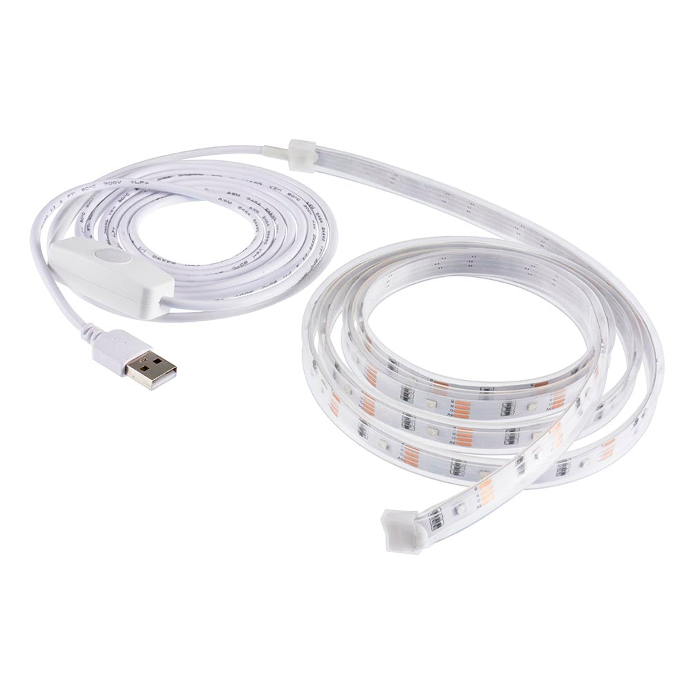 LEDテープライト(USB電源/点灯色6色/長さ1.5m/USBコード2m)_06-1800_NIT-ALA6TU15V_OHM(オーム電機)