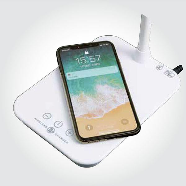 【ワイヤレス充電機能付き】LEDデスクライト(680Lm/ホワイト)_06-1844_ODS-LDQ338K-W_OHM(オーム電機)