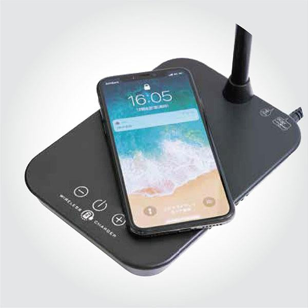 【ワイヤレス充電機能付き】LEDデスクライト(680Lm/ブラック)_06-1845_ODS-LDQ338K-K_OHM(オーム電機)