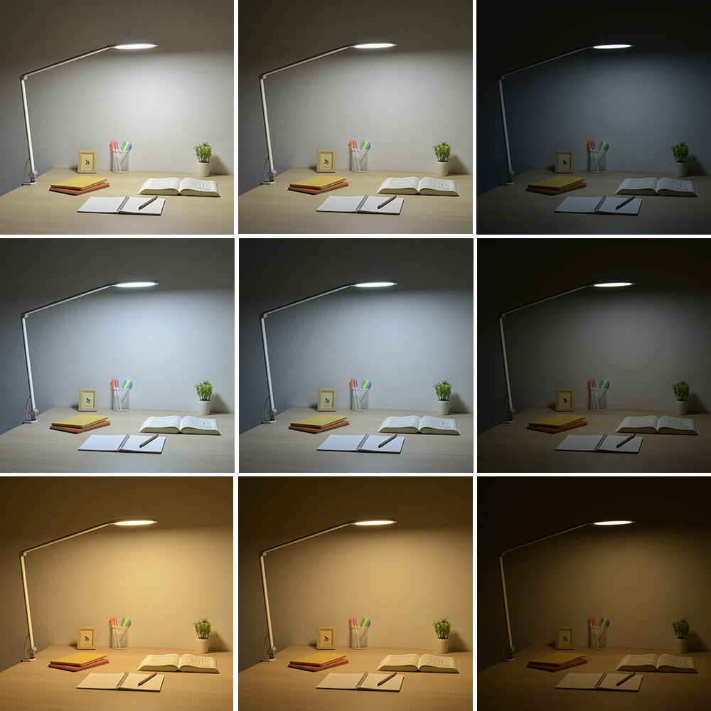 LEDアームライト(3段階調光/3段階調色/12W/ホワイト)_06-1947_AS-LDC6K-W_OHM(オーム電機)