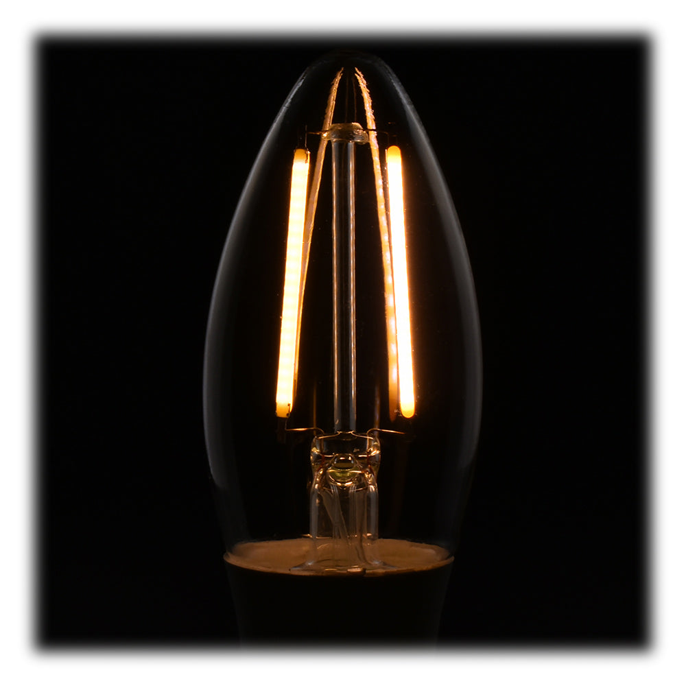LEDフィラメントタイプ電球 シャンデリア球 クリア(25形相当/238 lm/1.7W/電球色/E12/全方向配光290°)_06-3455_LDC2L-E12 C6_OHM(オーム電機)