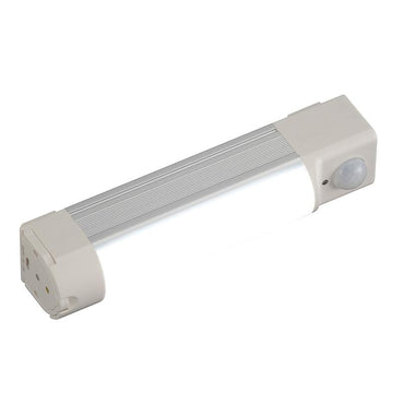 【センサー式】充電式LED多目的ライト(明暗+人感センサー付/220 lm/昼光色/ホワイト)_06-3519_SL-RSP030AD-W_OHM(オーム電機)