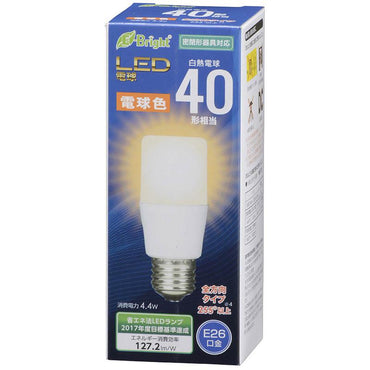 LED電球 T形(40形相当/560lm/電球色/E26/全方向配光255°/密閉形器具対応)_06-3605_LDT4L-G AG20_OHM(オーム電機)