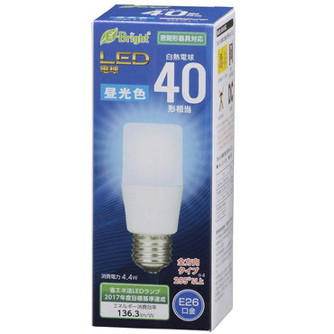 LED電球 T形(40形相当/600lm/昼光色/E26/全方向配光255°/密閉形器具対応)_06-3606_LDT4D-G AG20_OHM(オーム電機)